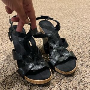 Black Aerosoles Wedge sandals
